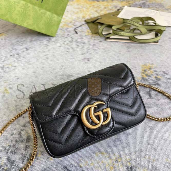 G*u*i marmont matelasse leather super mini bag 476433  (19.5*10.2*5.1cm)